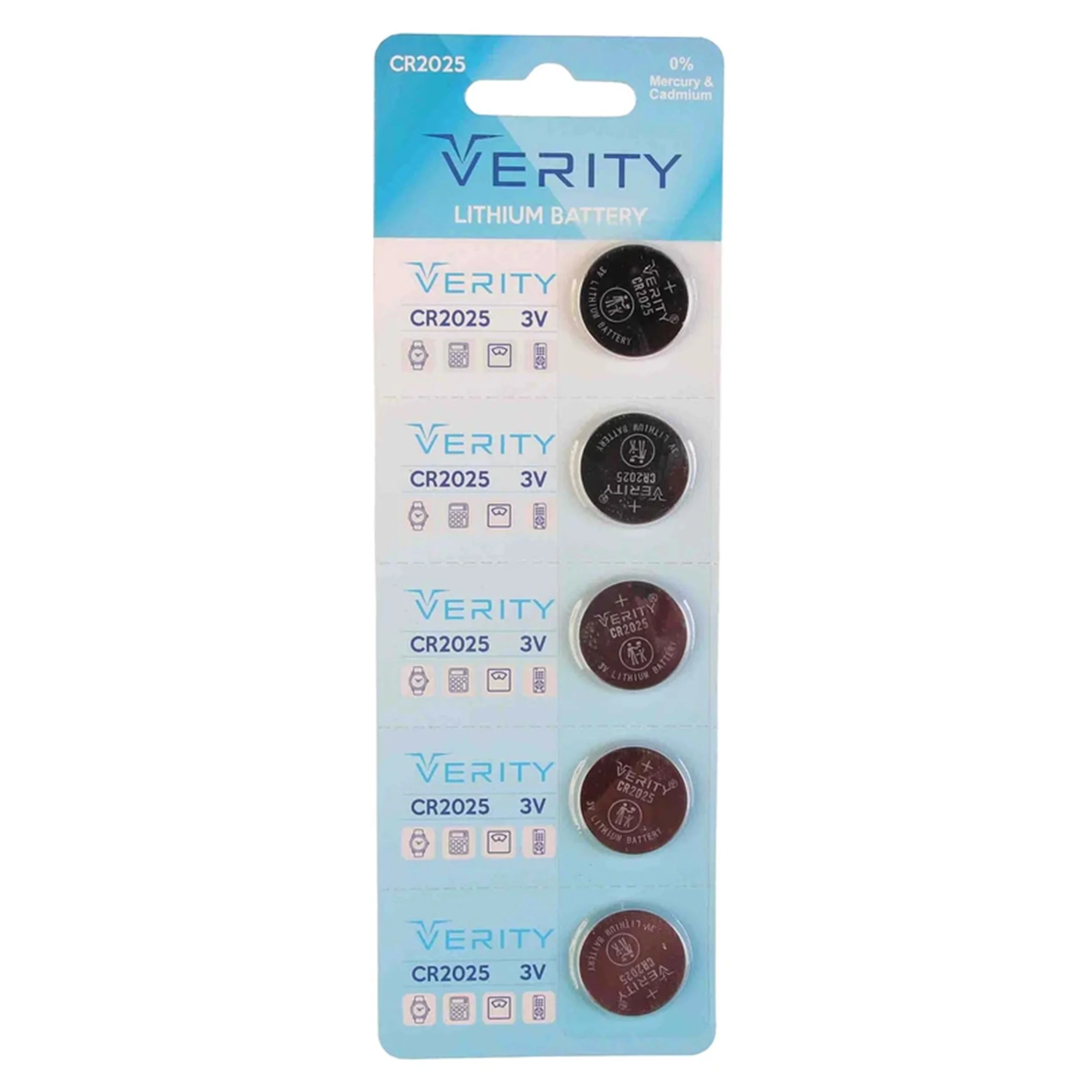 باتری سکه ای وریتی مدل ۲۰۲۵ بسته ۵ عددی