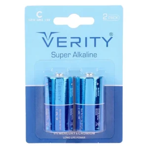 باتری متوسط C سوپر آلکالاین کارتی وریتی بسته ۲ عددی