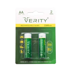 باتری قلمی قابل شارژ وریتی ظرفیت ۲۳۰۰ میلی آمپر ساعت