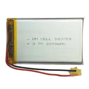 باتری لیتیوم پلیمر دی ام سل مدل 503759 ظرفیت 2000 میلی آمپر ساعت