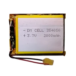 باتری لیتیوم پلیمر دی ام سل مدل 354050 ظرفیت 2000 میلی آمپر ساعت