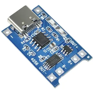 ماژول شارژ باتری لیتیومی تک سلول به همراه محافظ شارژ و دشارژ