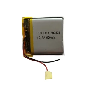 باتری لیتیوم پلیمر دی ام سل مدل 603030 ظرفیت 800 میلی آمپر ساعت