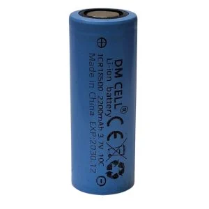 باتری 18500 دی ام سل 3.7 ولت مدل DM-10C ظرفیت 2200 میلی آمپر ساعت