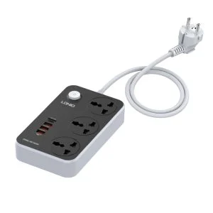 چندراهی برق و شارژر رومیزی الدینیو مدل 3412 نسخه EU